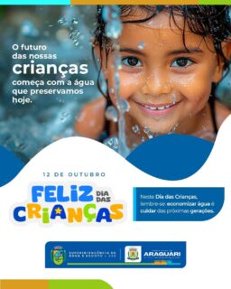 💧🌎 Cuidar da água hoje é garantir um amanhã melhor para nossas crianças!

As crianças são o futuro do nosso país, e preservar os recursos naturais é uma responsabilidade de todos nós.

Cada gota economizada representa mais qualidade de vida, saúde e oportunidades para as próximas gerações.

Neste Dia das Crianças, vamos reforçar a importância de ensinar, desde cedo, que a água é um bem precioso e que pequenas atitudes fazem uma grande diferença. 💙

A SAE deseja um Feliz Dia das Crianças! 👧👦